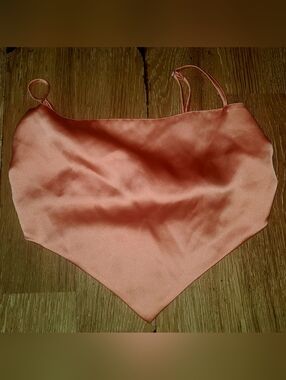 Silky Handkerchief Hem Cami Top - Coral